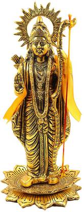 Etsi Bitsi etal Golden shri Ram Chandra Statue, Shri Ram Statue, Lord ram Standing Statue Decorative Showpiece  -  30 cm