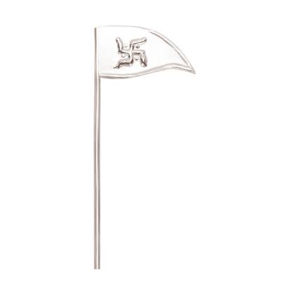 Osasbazaar Silver Flag Decorative Showpiece  -  5.8 cm