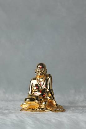 Divya Collection Gold Plated SWAMI JI Decorative Showpiece  -  8 cm