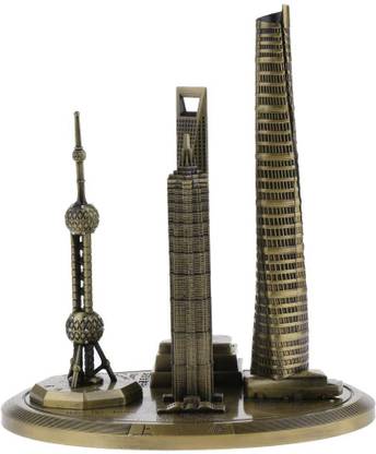 Lyla SHANGHAI SKYLINES ARCHITECTURE BUILDING REPLICA COLLECTIBLE SOUVENIR 7.9'' Decorative Showpiece  -  5 cm