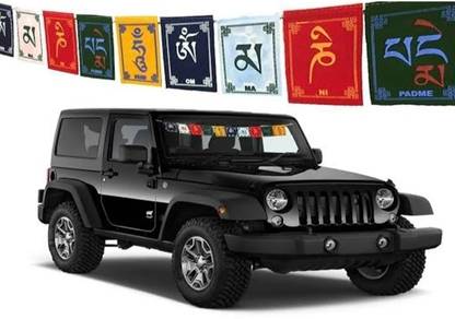 CHA tibetan flag for car Decorative Showpiece  -  5 cm
