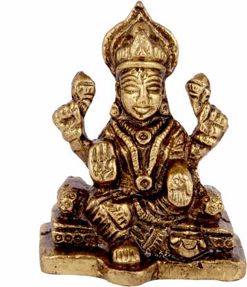 Gyarsilal's 250 Gram Brass Pital Laxmi Ji Murti Idol Vaibhav Laxmi PLM-01 Decorative Showpiece  -  6 cm