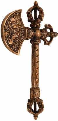 Bhunes Brass Phurba Tibetan Vajra | Buddhist Ritual Dagger | Dorje Phurbu Decorative Showpiece  -  26 cm
