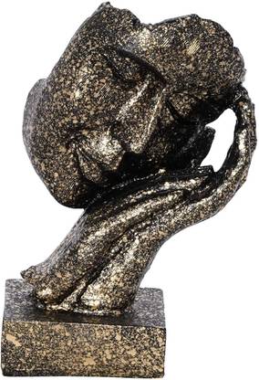 WEBELKART Human Face Sculptures Showpieces Creative Traditional Idea with Modern Decorative Showpiece  -  20.32 cm