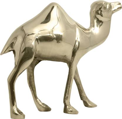 vastu vardan Vastu Brass Camel Statue/ Weight- 620gm Approx/ Brass Plain Camel Statue Decorative Showpiece  -  18 cm