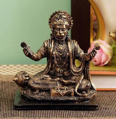 TIED RIBBONS Lord Hanuman Idol for Car Dashboard Decoration,Table Decorative Showpiece - 15 cm