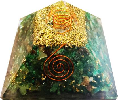 Orgone Green Aventurine Pyramid Decorative Showpiece  -  7 cm