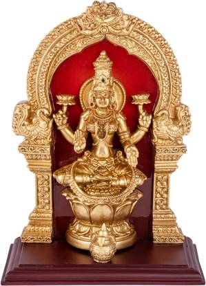 SHIRPHAKALA – Divine Handicrafts |Goddess Sri MahaLakshmi | Resin Idol | 9 Inch | Gold Finish | Decorative Showpiece  -  23.5 cm