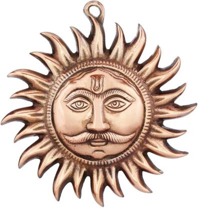 GPRPCREATION wall Hanging Lord Sun Idol Suraj Surya Murti Statue Decorative Showpiece - 18 cm