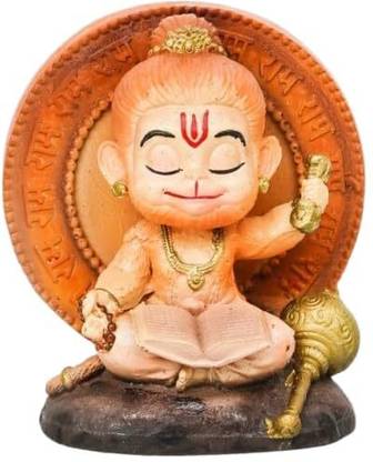 SR JAANVI COLLECTION Bal Hanuman Murti for Car Dashboard – Compact Hindu Idol for Table Decorative Showpiece  -  9.5 cm
