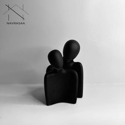 Navrasaa Lovers Statue Abstract Hugging Couple Figurine RESIN Sculpture Decorative Showpiece  -  2.9 cm