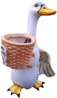 DecorVilla Duck Planter in Hand for Home/Garden Plant Container Set