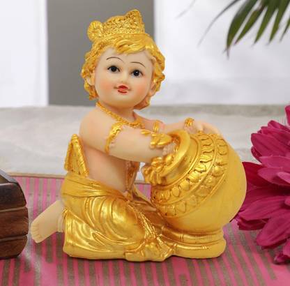 TIED RIBBONS Krishna Ji Idol Under Tree – Decorative Showpiece for Car & Temple Decorative Showpiece - 15 cm