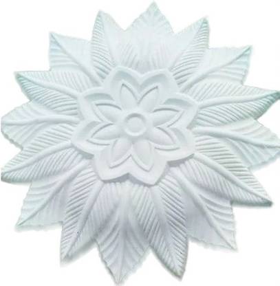 white gypsum cornice white gypsum cornice marble Decorative Showpiece - 18 cm