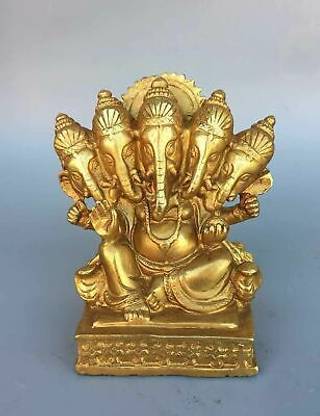 welno international "Panchmukhi Ganesha Statue: Five-Faced Divine Guardian of Auspicious Beginnings" Decorative Showpiece  -  6 cm
