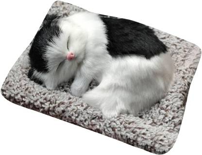 Nimkar's Cats Sleeping Plush Toy Car Dashboard Decorative Soft Toy Decorative Showpiece  -  19 cm