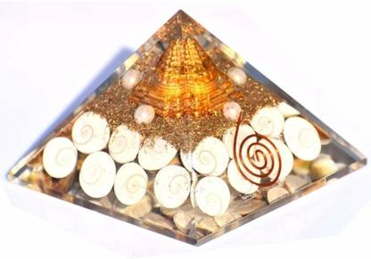 Dhvani Laxmi Yantra Pyramid for wealth Decorative Showpiece  -  6 cm