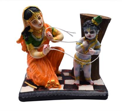 Kavachi Fusion Krishna Yashoda Decorative Showpiece  -  14 cm