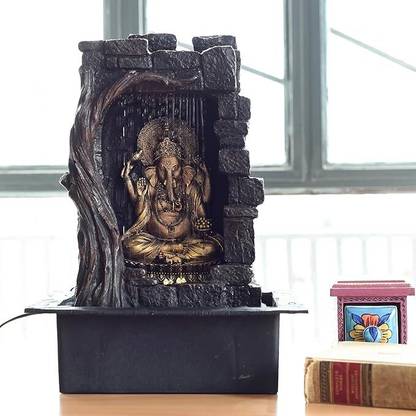 homicraft "Elegant Ganesh water fountain, decorative Ganesha statue for home & offices. Decorative Showpiece  -  40 cm