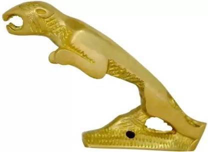 MODAROCK Brass Mudguard Jaguar Logo For Royal Enfield All Models Decorative Showpiece  -  2 cm