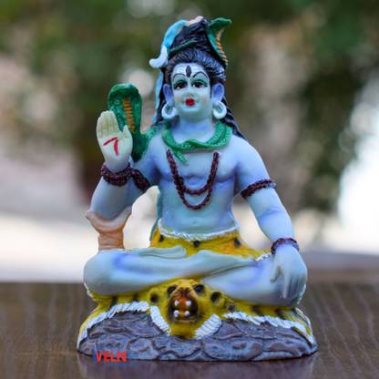 welno international Shiv Murti for Home, Shiva idol for Car Dashboard Decorative Showpiece  -  10 cm