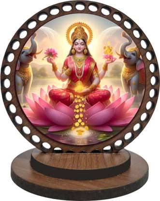 DECOCRU Laxmi Mata Car Dashboard, Home Decorative Showpiece  -  8.382 cm