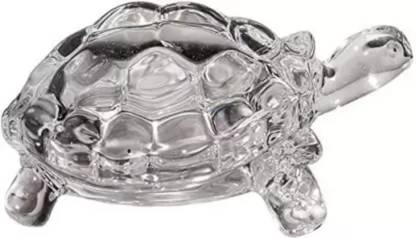 mark india Vastu Feng Shui Turtle Tortoise glass, Kachua for Good Luck Decorative Showpiece Decorative Showpiece  -  13 cm