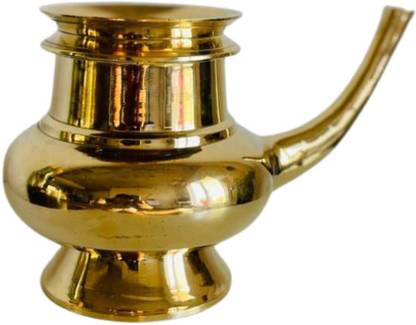 HOIVA (Set of 1) Handcrafted Traditional Indian Brass Kindi Pooja - 2.5 Inch Decorative Showpiece  -  6 cm