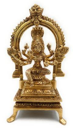 Brass Idols Brass Goddess Mariamman Idols, Mariyamman Devi Statue Karumariamman Silai Decorative Showpiece  -  23 cm