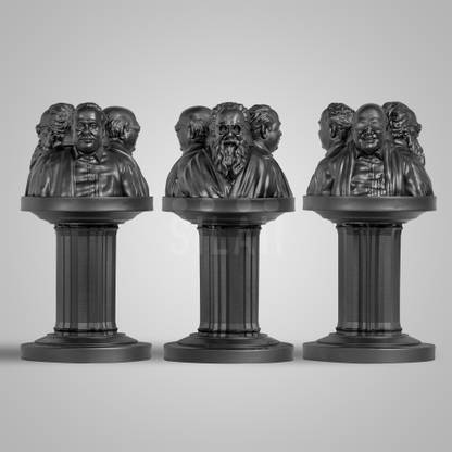 SILAII SILAII The Dravidian Icons - Three Face Sculpture Decorative Showpiece  -  25.4 cm