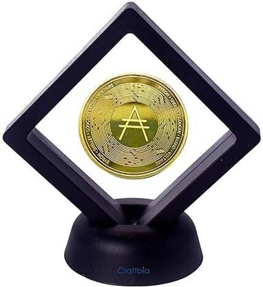 Craftbia ADA Cardano Coin with Display Item Case Decorative Showpiece  -  2 cm