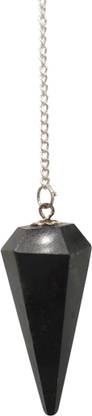 Plus Value Black Tourmaline V Shape Dowsing Pendulum With Dowsing Charts Decorative Showpiece  -  5 cm