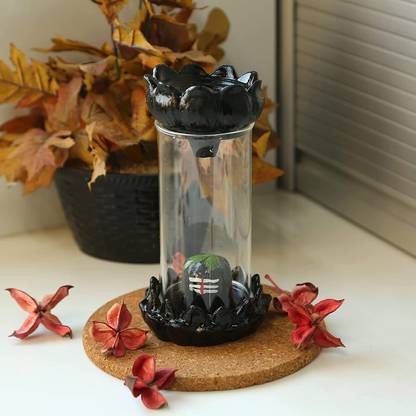 Starpion Beautiful Crystal Adiyogi Shivling Backflow Incense Holder With 30 Scented Cones Decorative Showpiece  -  22 cm