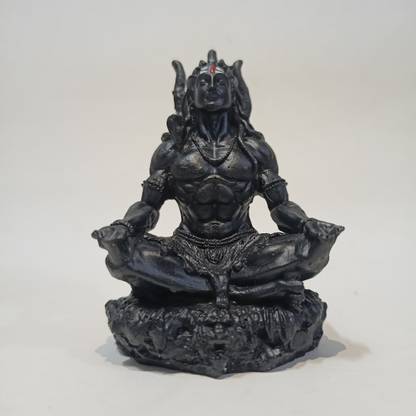 Faztroo Lord Shiva Sitting Idol - Adiyogi Sitting Shiva Statue for Car and Home Décor Decorative Showpiece  -  9 cm