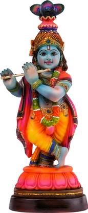 Newven Krishna Murti Home Decor Showpiece Idol Statue Figurine House Warming Gift Decorative Showpiece  -  33 cm
