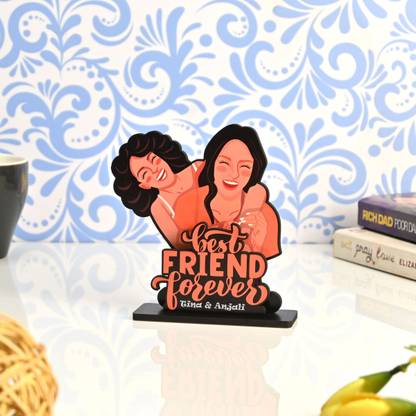 GIFT KYA DE Customized Friendship Day Gift for Best Friend Forever Birthday Gift for Friend Decorative Showpiece  -  15 cm