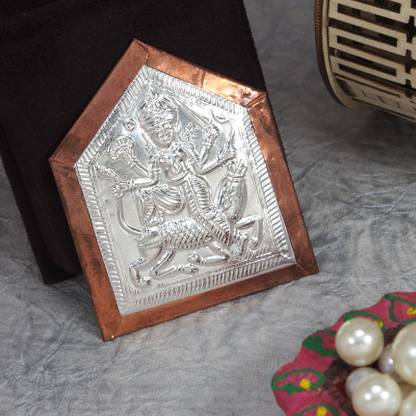 Nakoda Store Daitya Devi (Maharashtrian Dev Tak) 3gm Pure Silver Decorative Showpiece  -  6.985 cm