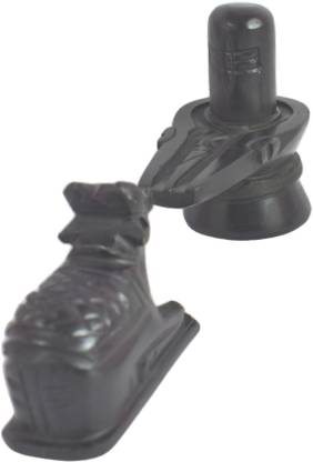 Real Craft Stone Sivling,Nandi for Temple, Puja Ghar,4 Inch Decorative Showpiece  -  10 cm