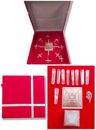 Shivalaya Gems Crystal Crystal Grid Box for Vastu and Reiki Decorative Showpiece  -  6 cm