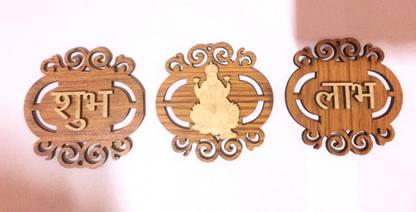 MRIYANGNI SUBH, SWASTIK, LABH 3 Pcs Decorative Showpiece  -  5 cm