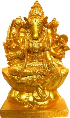 Ayyappantraders Ayyappan Traders Varahi Statue || Varahi Amman Idol Gold Made with Stone Powder Decorative Showpiece  -  18 cm