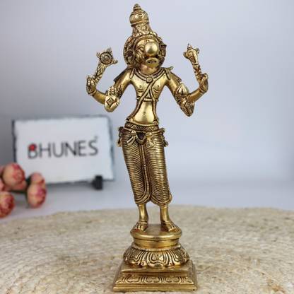 Bhunes Brass | Varaha Idol | Varaha Swamy Idol Brass | Varaha Avatar Decorative Showpiece - 23 cm