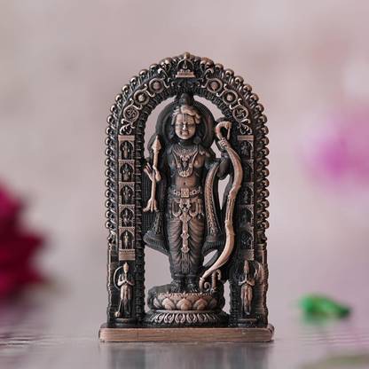 Chhariya Crafts Metal Ram Lalla Idol For Home And Office Temple And Car Dashbord Decorative Showpiece  -  7 cm