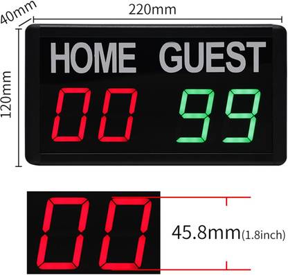BNF Portable LED Scoreboard Clock Electronic Score Board Score Keeper Sport Decorative Showpiece  -  5 cm