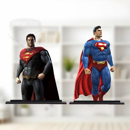 carmetics Super Man 3D Photo cut Decorative Showpiece  -  10 cm