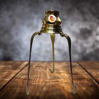 DARIDRA BHANJAN Brass Shivling Abhishek Stand for Jal Patra / Abhishekam Use, shivling stand Decorative Showpiece  -  22 cm
