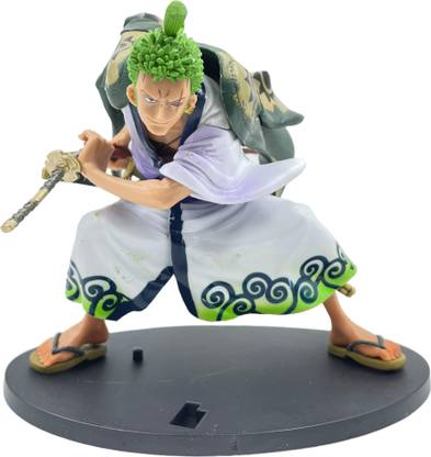 Fullkart One Piece Wano Kuni Kimono Roronoa Zoro Action Figure(16 cm)