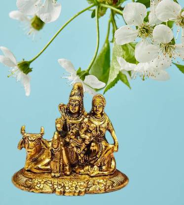DARIDRA BHANJAN metal shiv sankar ji idol mahadev idol,adiyogi shiva statue Decorative Showpiece  -  14 cm