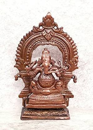 SearchersParadise Copper Handmade Ganesh , 3 inches 100gm Decorative Showpiece  -  7.7 cm