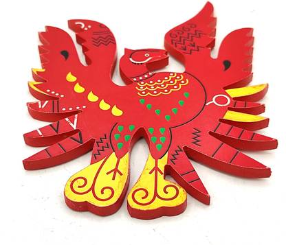 Plus Value Feng Shui Red Phoenix Bird – For Name, Fame, Reputation, Recognition, and Good Luck - 9inch Decorative Showpiece  -  15.5 cm